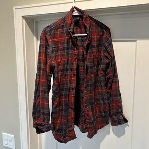 Lands' End Multicolor Plaid Shirt
